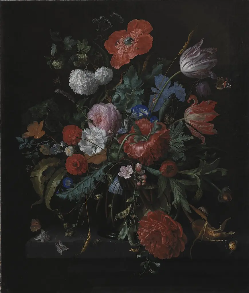 A Bunch of Flowers, by Jacob van Walscapelle