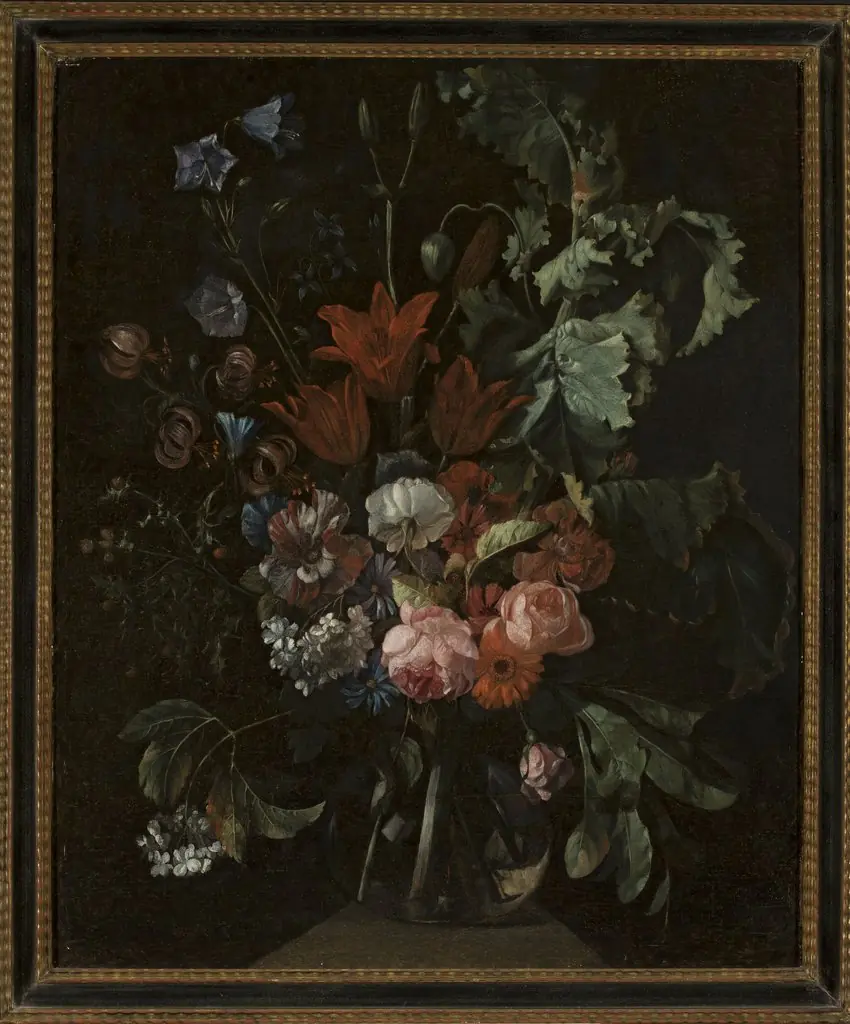 Flowers in a glass vase