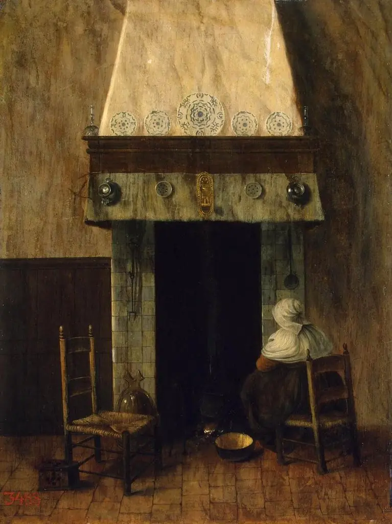 An Old Woman by a Fireplace, by Jacob Vrel