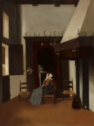 Young Woman in an Interior, by Jacob Vrel