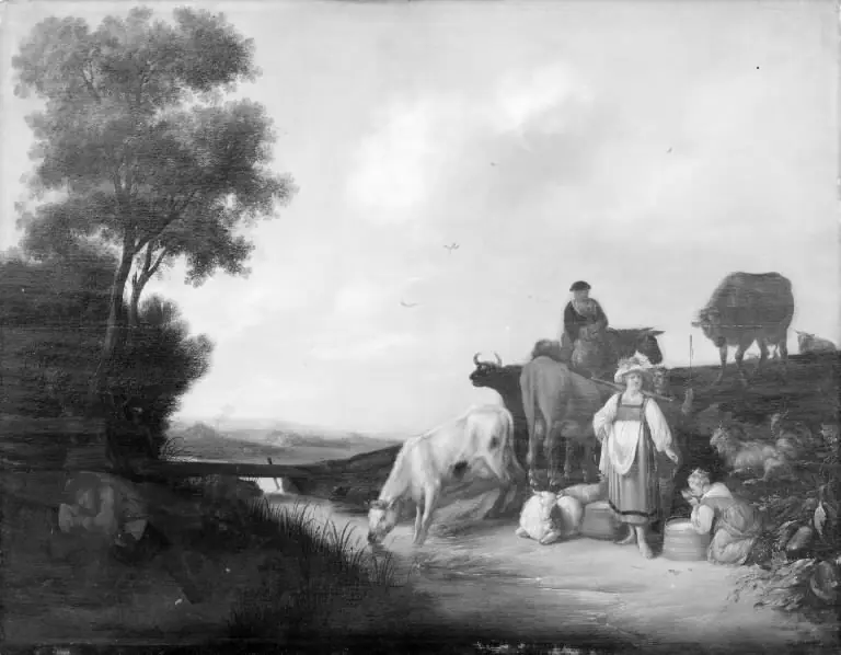 Cattle by a Watering Place, by Jacob Weyer