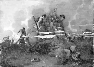 Cavalry Skirmish, by Jacob Weyer