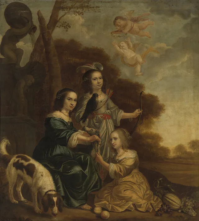 Portrait of Geertruyt, Margriet and Anna Delff, the artist's daughters