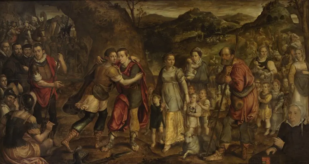 Versöhnung Jakobs mit Esau, by Jacob Willemsz Delff