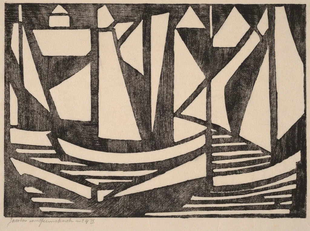 Boats, by Jacoba van Heemskerck van Beest, ink, 1915
