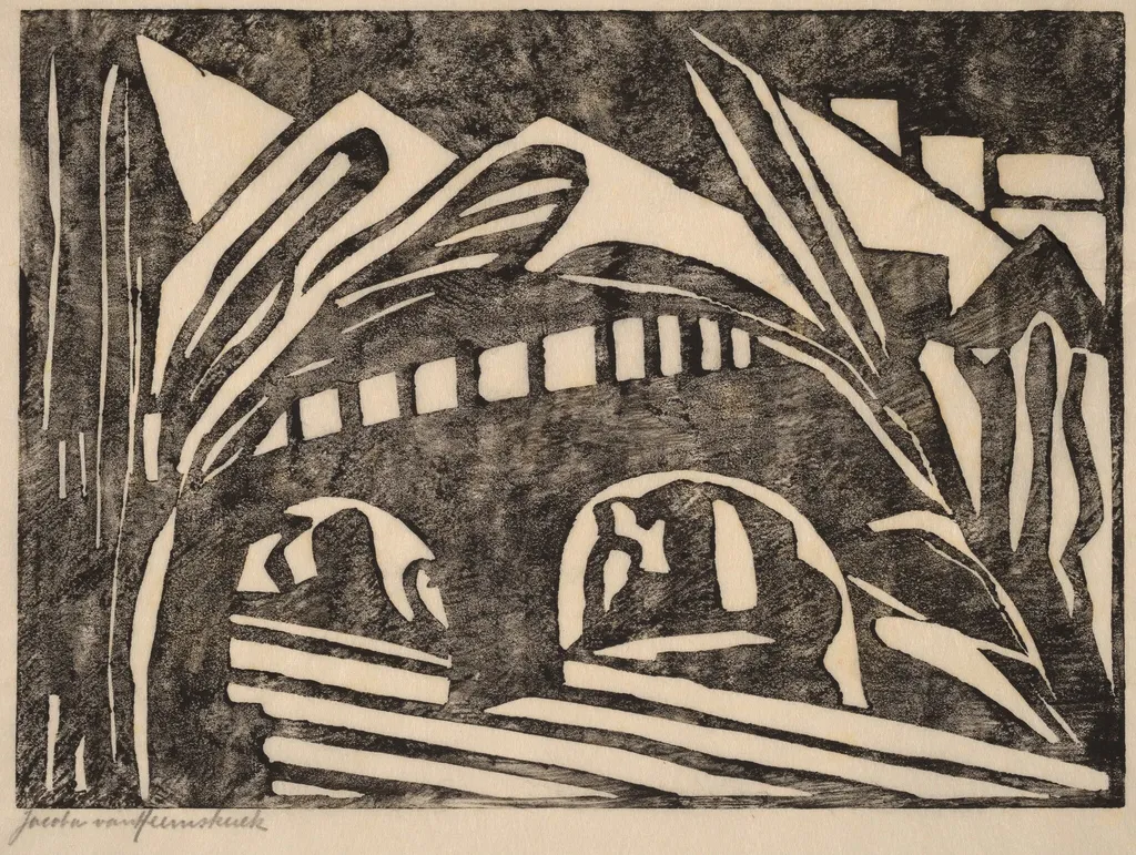 Bridge, by Jacoba van Heemskerck van Beest, ink, 1916