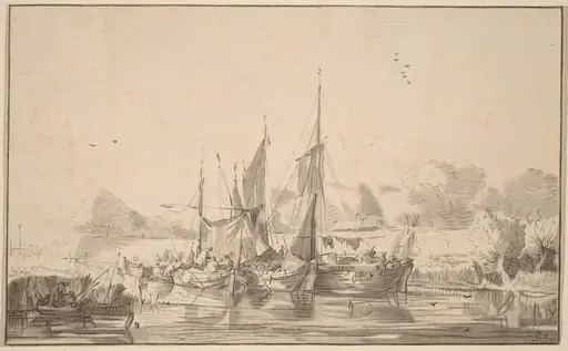 Canal at Utrecht, by Jacobus Buys
