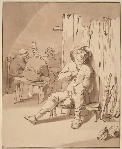 Drunken Peasant at an Inn, by Jacobus Buys