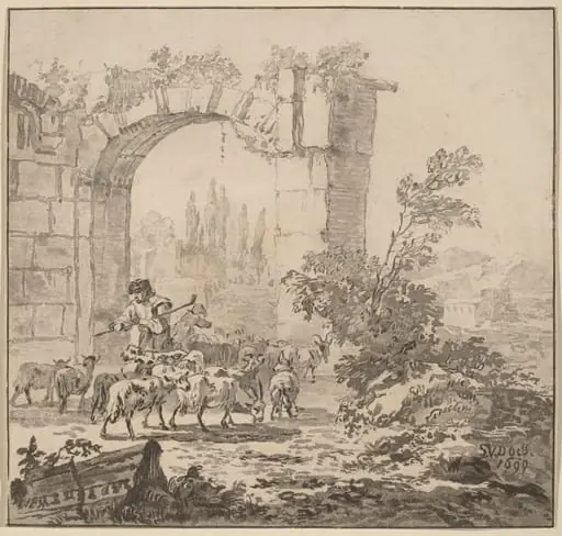 Flock of Goats, by Jacobus Buys