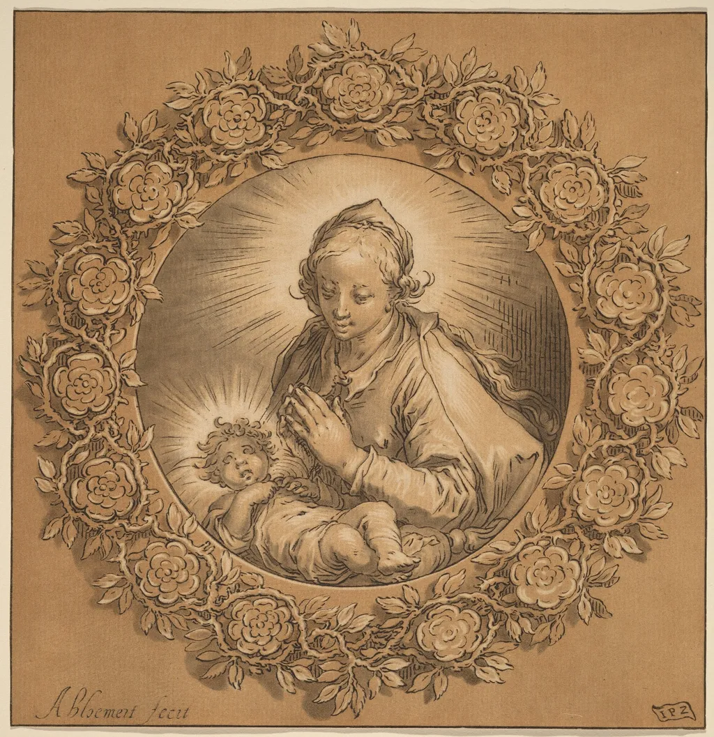 Madonna and Child, by Jacobus Buys, ink, 1769