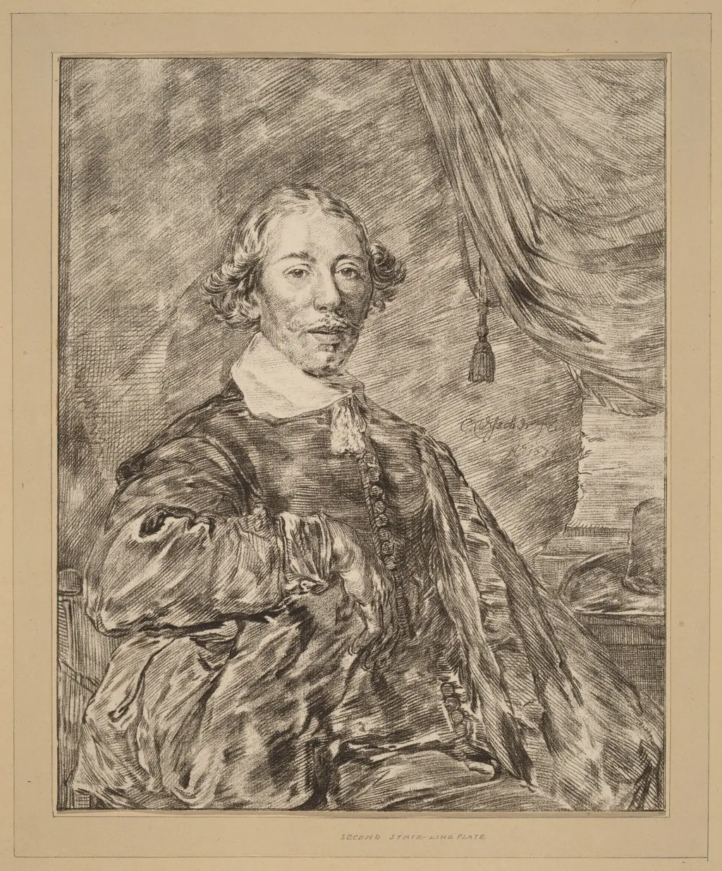 Portrait of a Seated Man, by Jacobus Buys, chalk, 1771