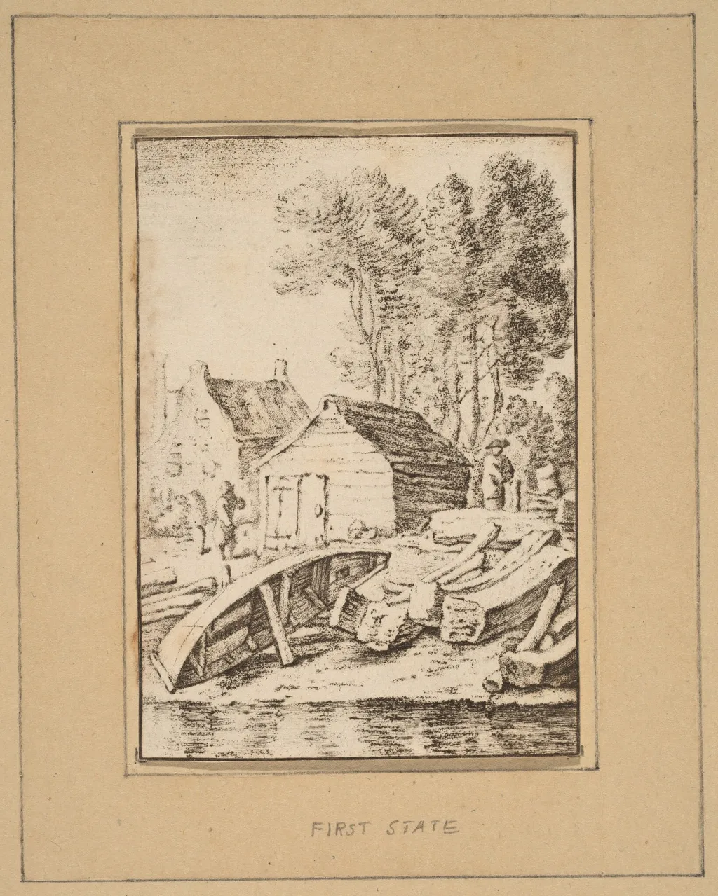 Shipyard, by Jacobus Buys, chalk, 1761