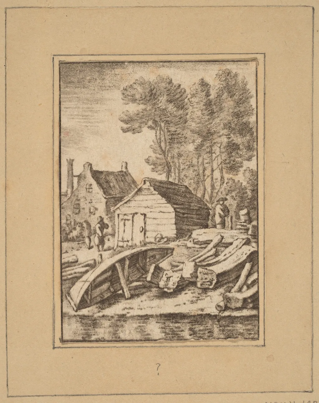 Shipyard, by Jacobus Buys, chalk, 1761