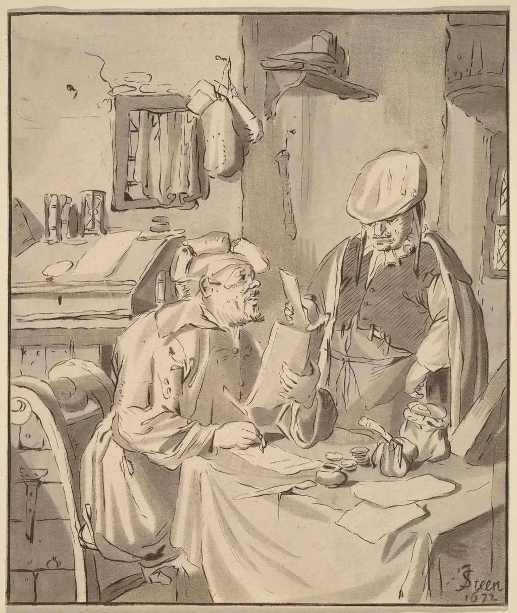 The Collector, by Jacobus Buys, chalk, 1777