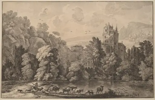 Valley with an Aged Castle, by Jacobus Buys