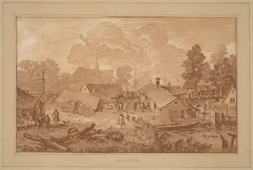 Village with Pond, by Jacobus Buys