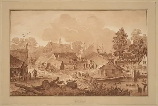 Village with Pond, by Jacobus Buys