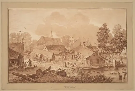 Village with Pond, by Jacobus Buys
