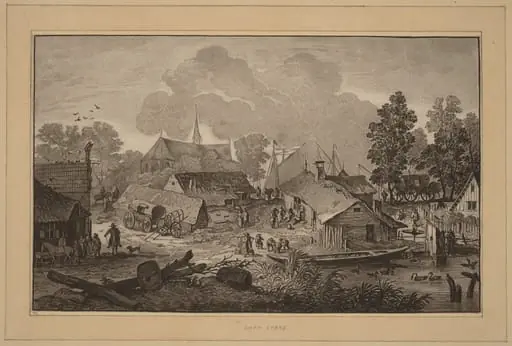 Village with Pond, by Jacobus Buys