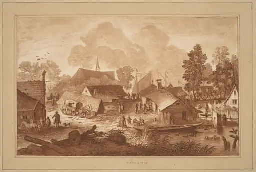 Village with Pond, by Jacobus Buys
