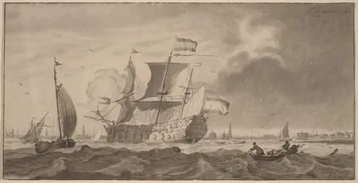 War Vessel in the Y, by Jacobus Buys