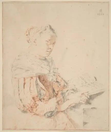 Young Girl at the Keyboard, by Jacobus Buys