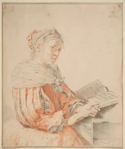 Young Girl at the Keyboard, by Jacobus Buys