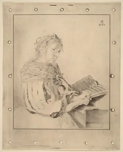 Young Girl at the Keyboard, by Jacobus Buys