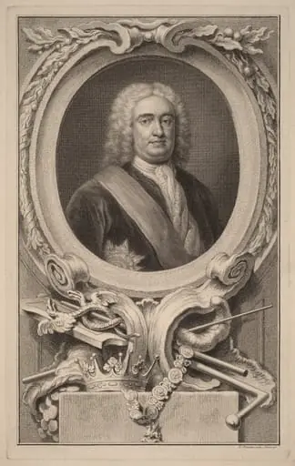 Robert Walpole, 1st Earl of Orford, by Jacobus Houbraken