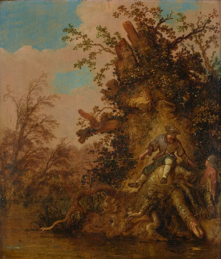 Landschaft mit Fischer, by Jacobus Mancadan