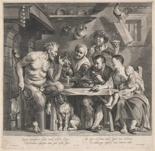 A Satyr Visiting a Peasant Family, by Jacobus Neeffs