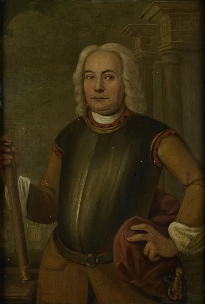 Portrait of Johannes Thedens (1680-1748). Gouverneur-generaal (1741-43), by Jacobus Oliphant