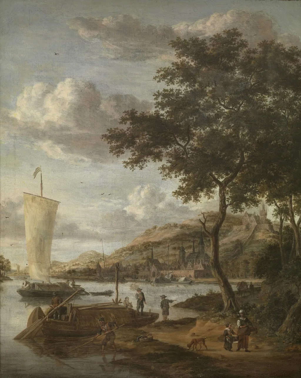 View of the Necker, by Jacobus Storck, oil, 1650