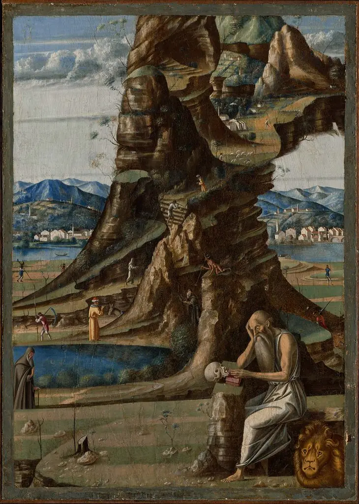 Saint Jerome in the Wilderness, by Jacomart