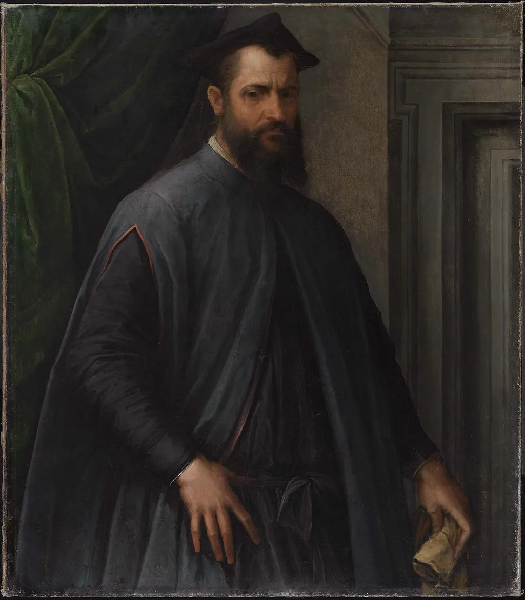 Portrait of a Prelate, by Jacopino del Conte, oil, 1540