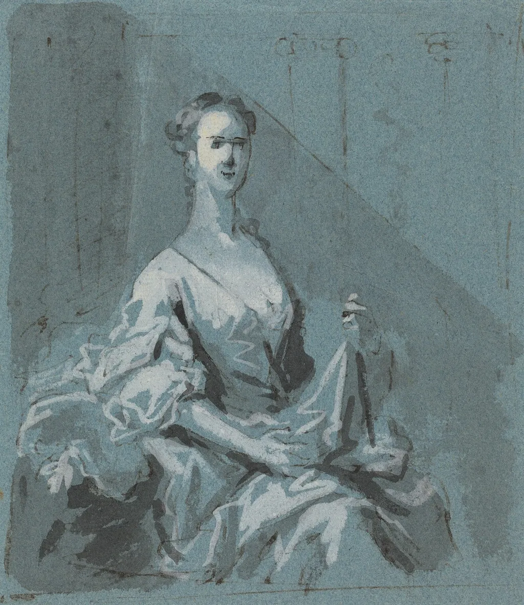 Portrait of a Lady, by Jacopo Amigoni, ink, 1800