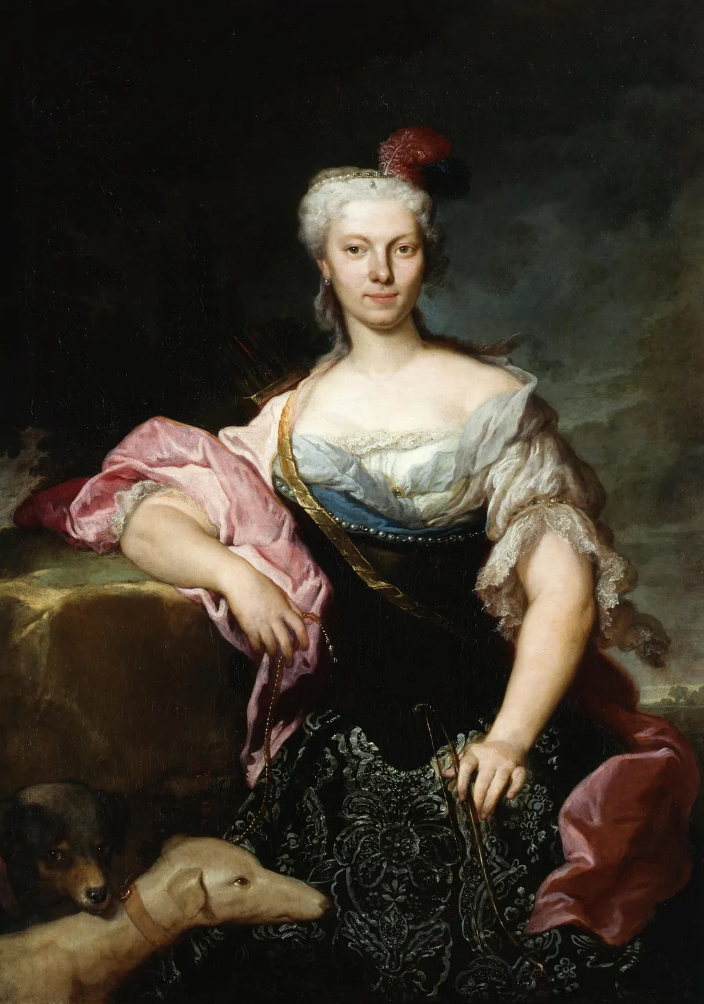 Portrait of a Lady as Diana, by Jacopo Amigoni, oil