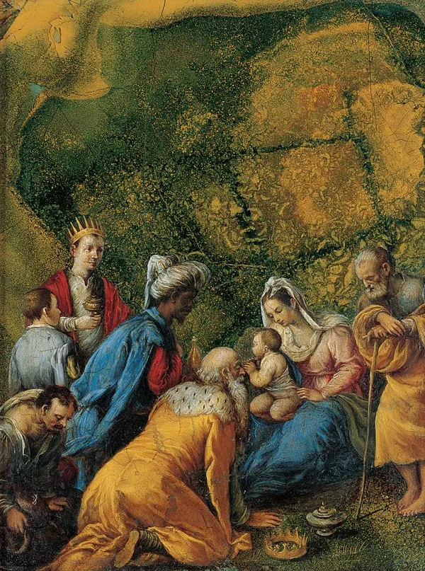 Anbetung der Könige, by Jacopo Bassano, oil, 1555