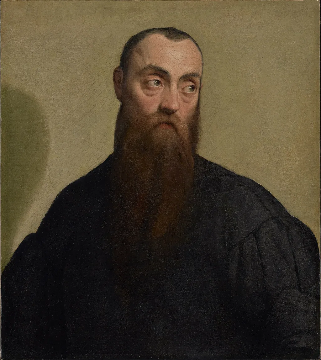 Portrait of a Bearded Man, by Jacopo Bassano, oil, 1550