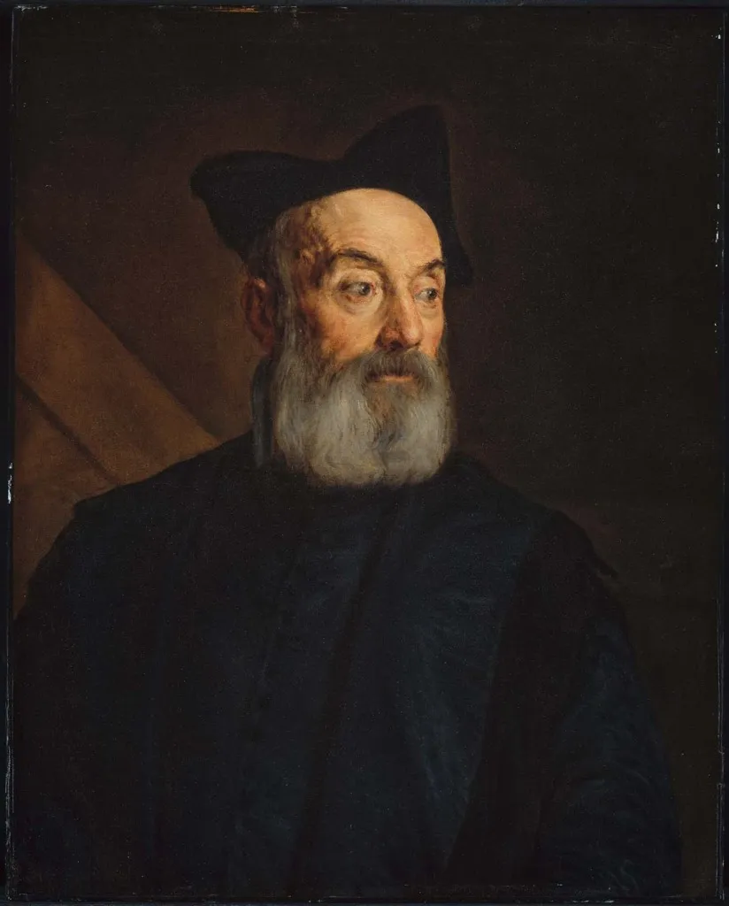 Portrait of a Man, by Jacopo Bassano, oil, 1588