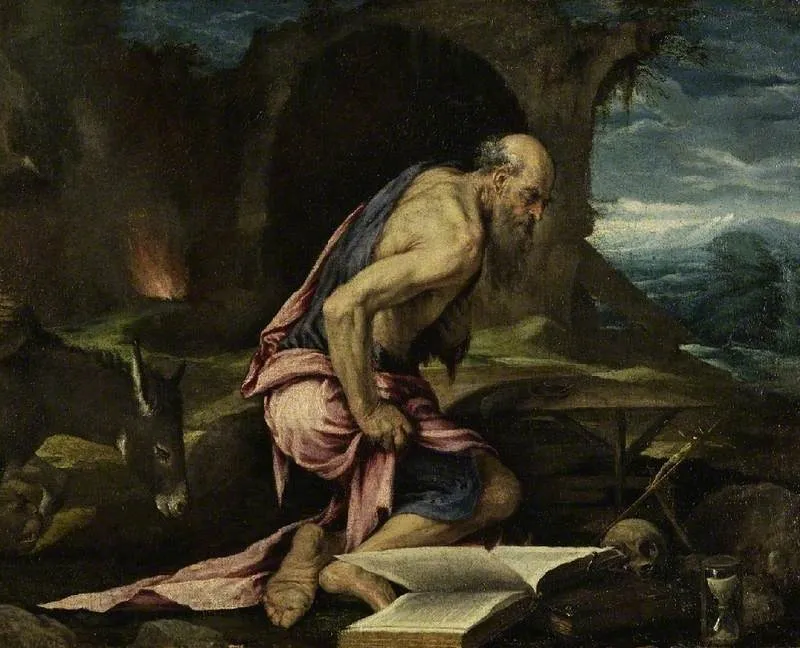 St Jerome in the wilderness, by Jacopo Bassano, oil, 1562