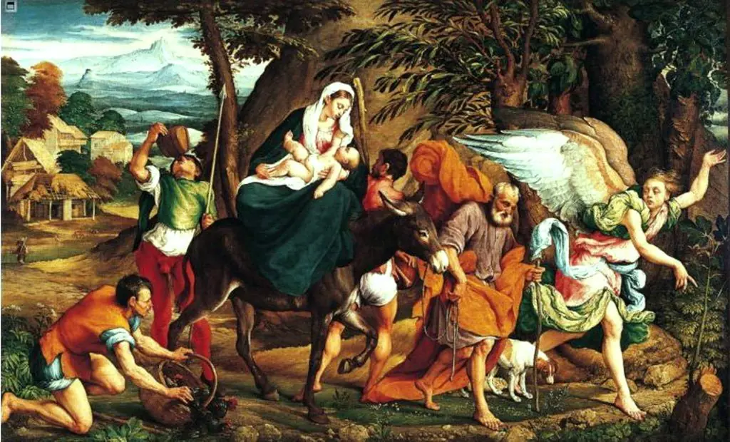 The Flight into Egypt, by Jacopo Bassano