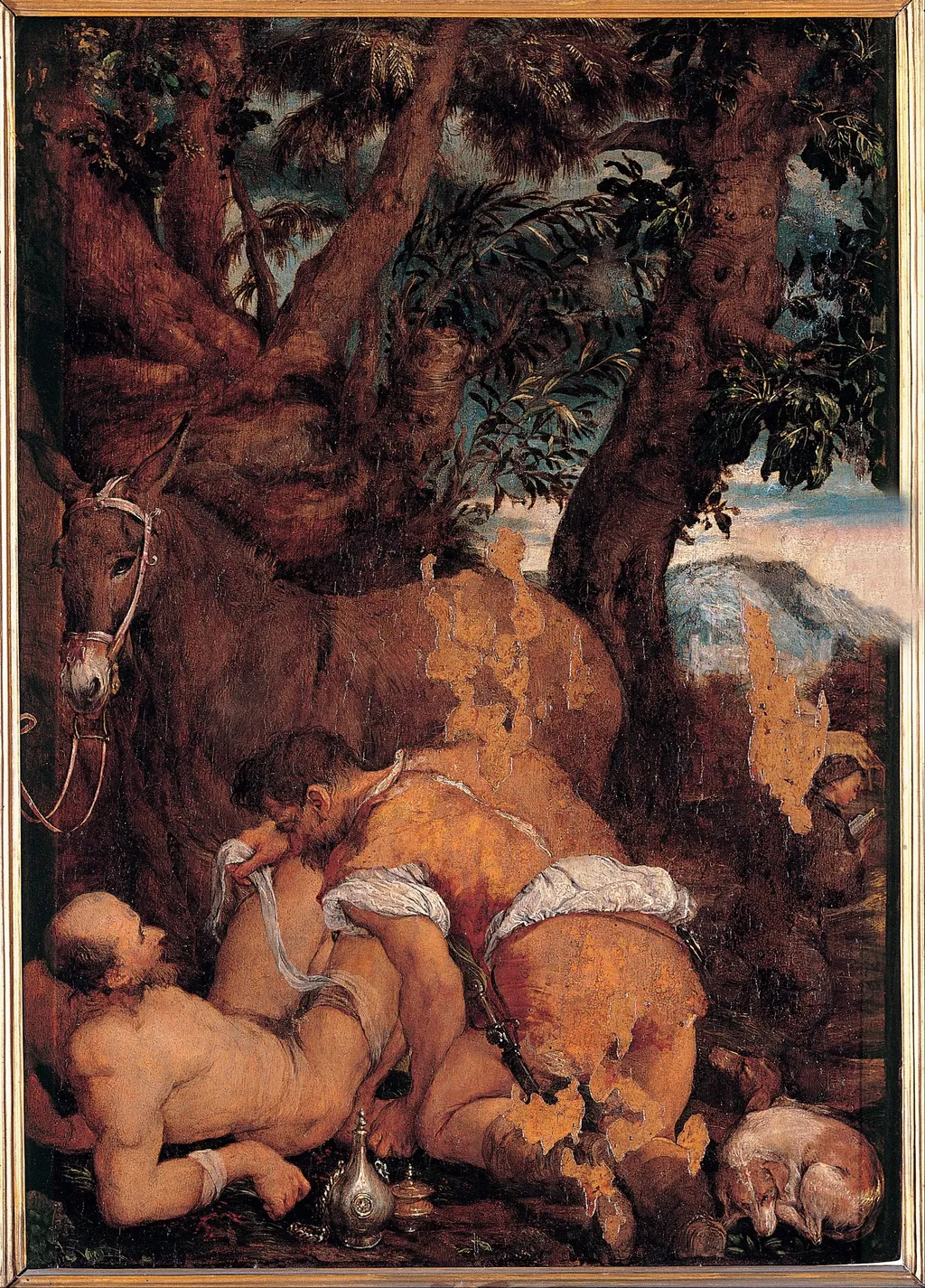 The Good Samaritan (1550), by Jacopo Bassano, oil, 1550