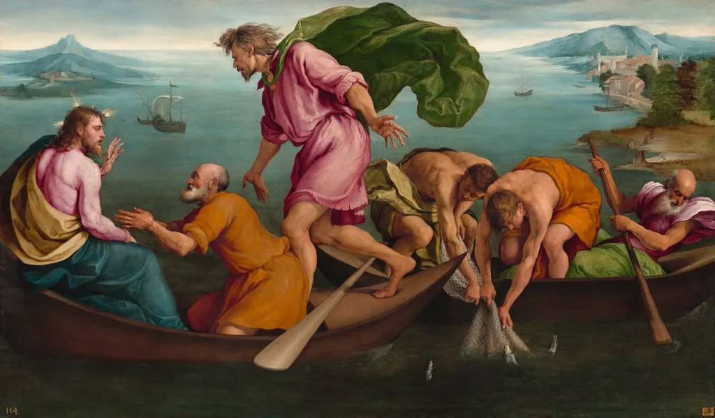 The Miraculous Draught of Fishes, by Jacopo Bassano, oil, 1545