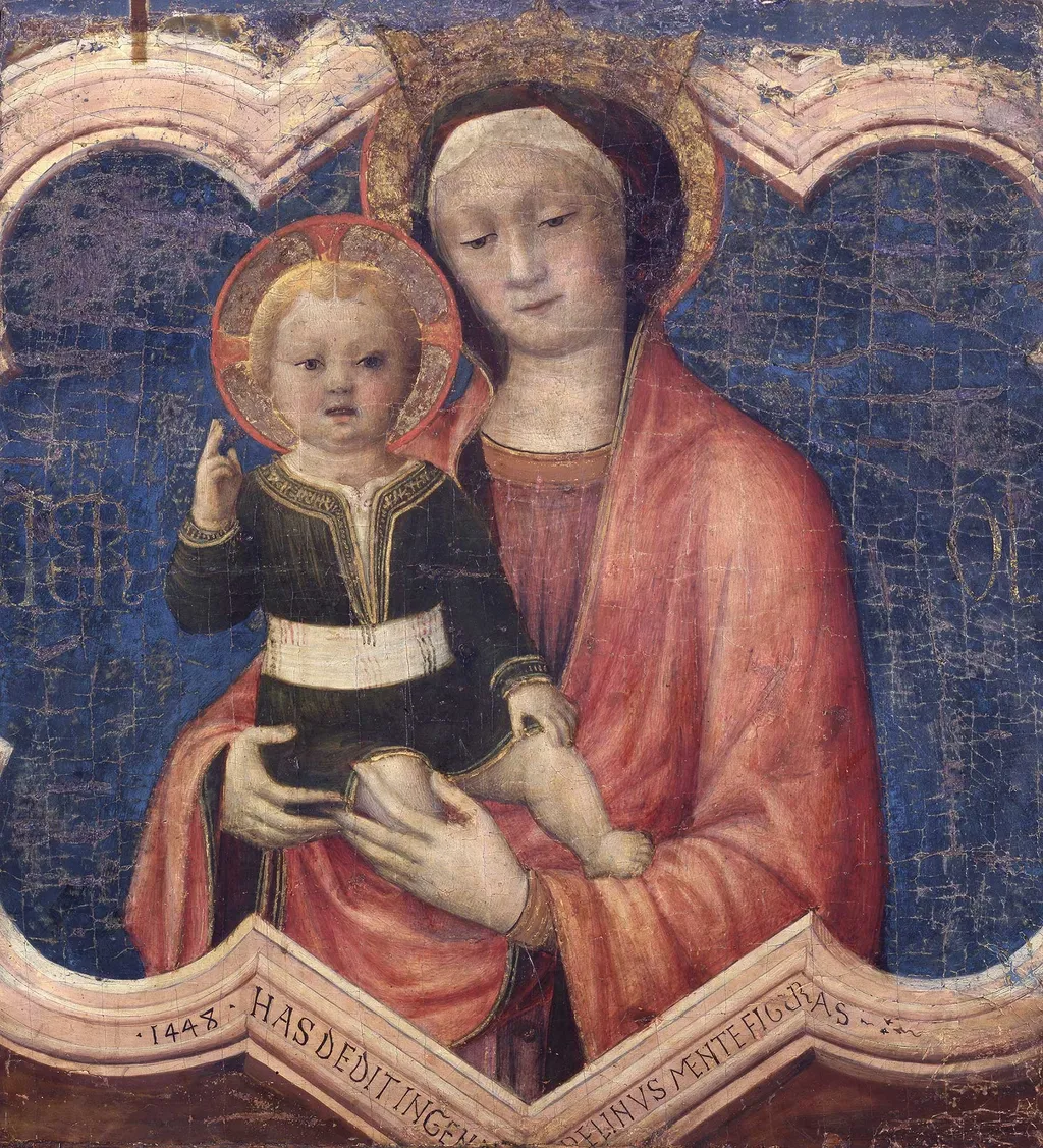 Madonna and Child, by Jacopo Bellini, tempera, 1448