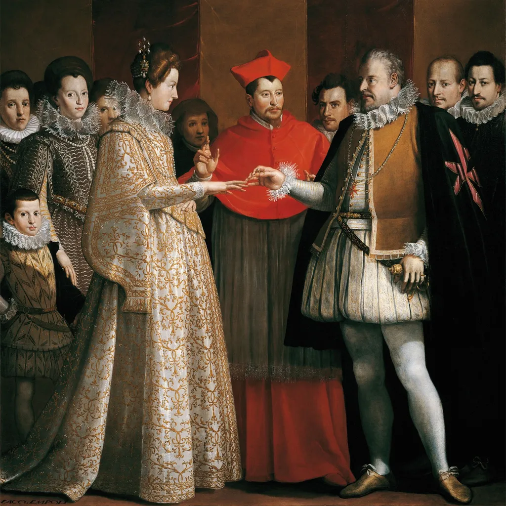 Wedding of Maria de Medici and Henry IV of France, by Jacopo da Empoli, oil, 1600