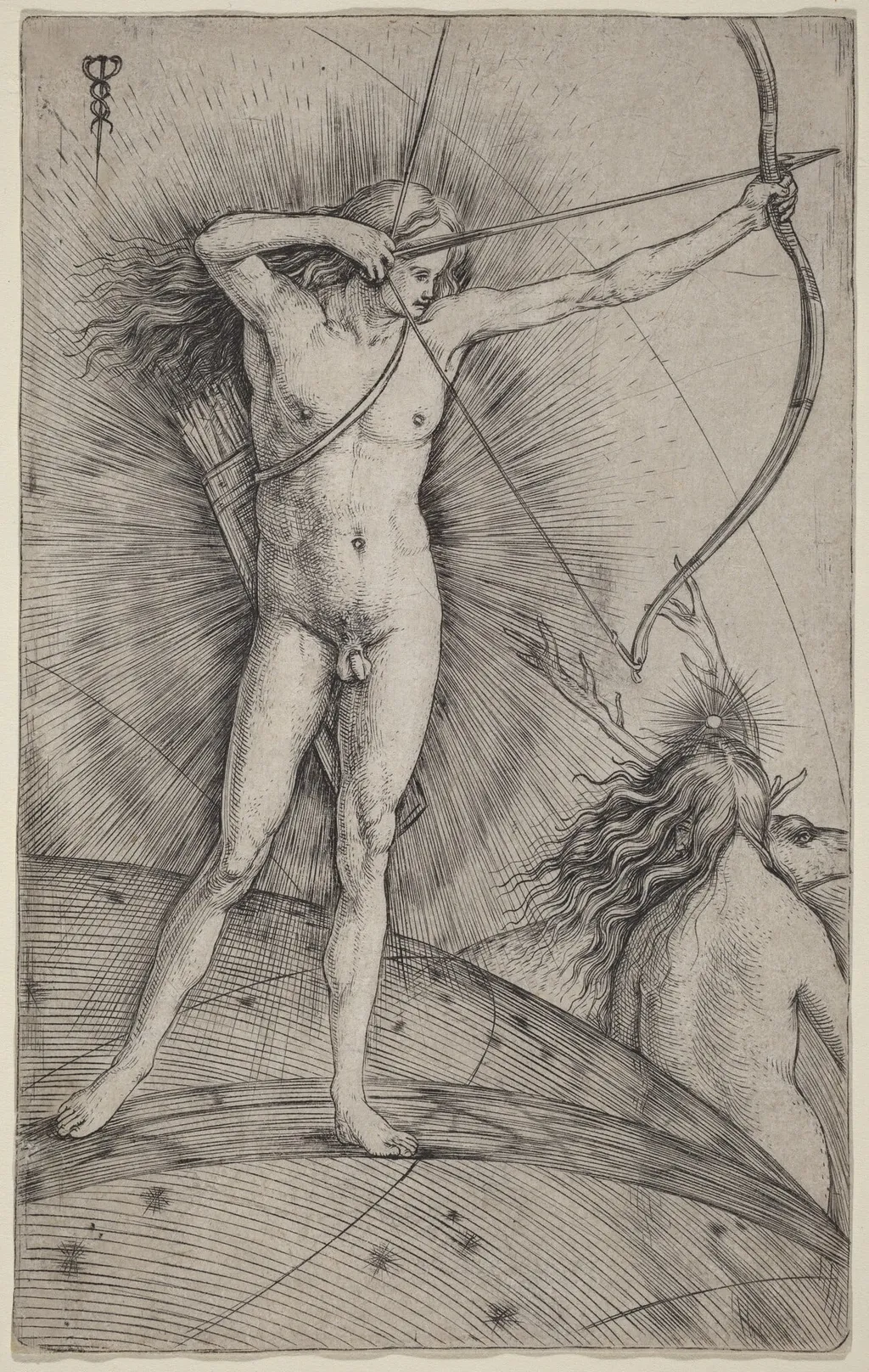 Apollo and Diana, by Jacopo de' Barbari, ink, 1504