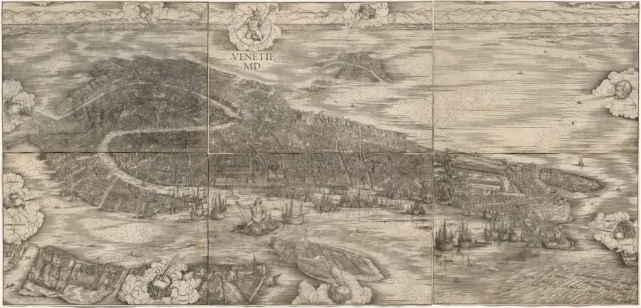 View of Venice, by Jacopo de' Barbari, 1500