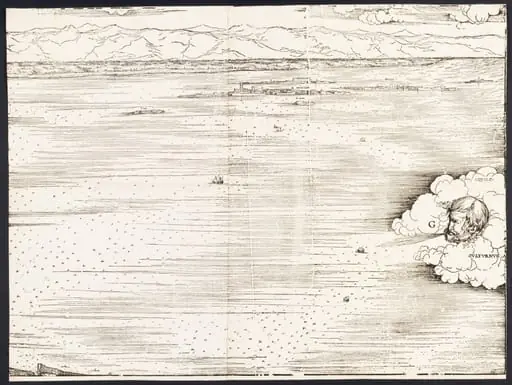 View of Venice [upper right block], by Jacopo de' Barbari