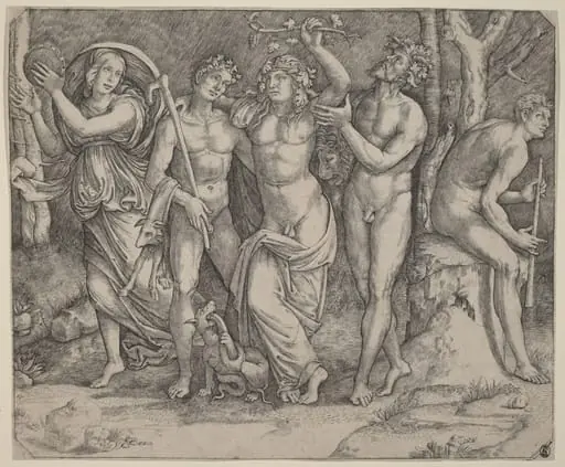 Bacchus and His Attendants, by Jacopo Francia
